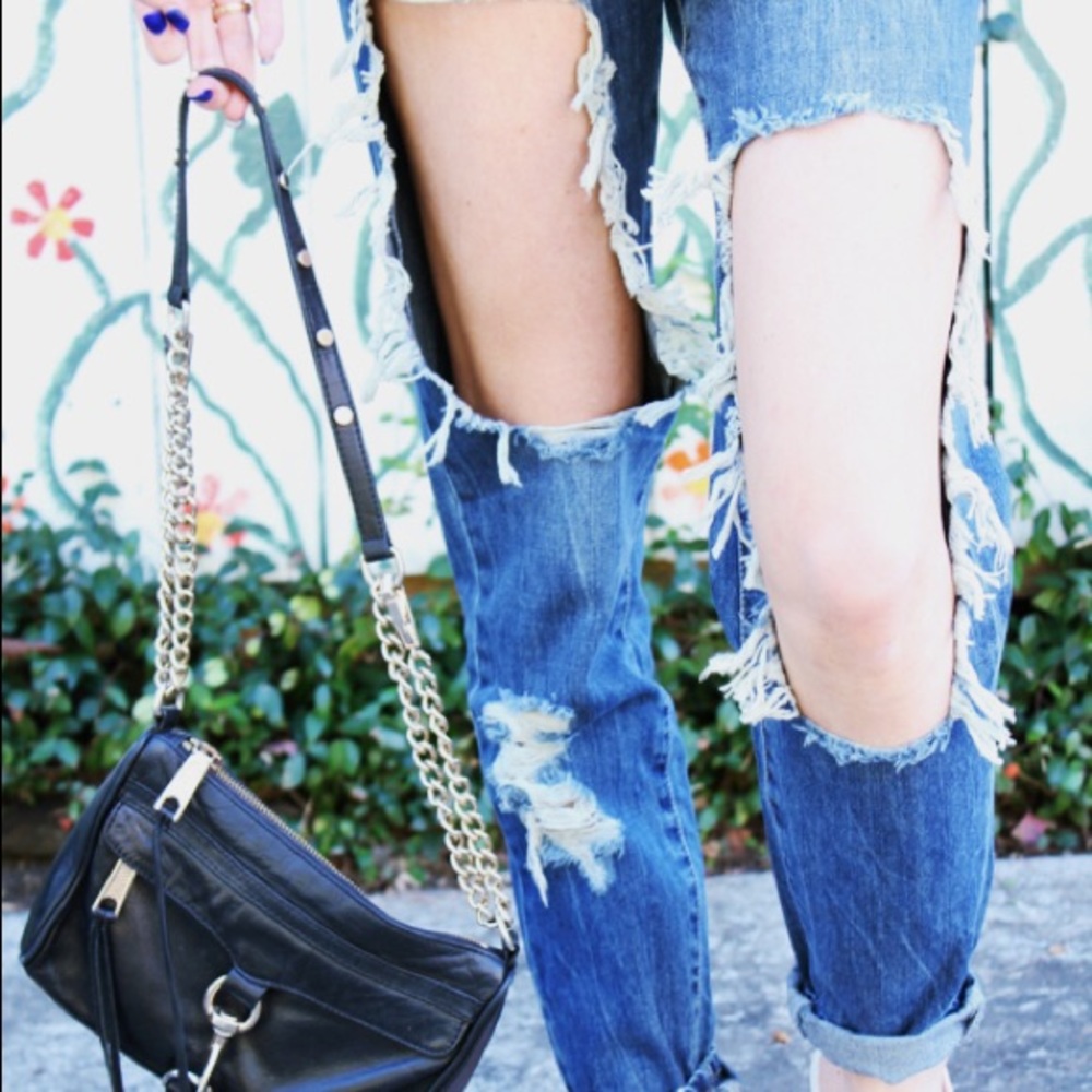Brand new destroyed boyfriend jeans